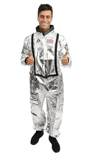 P'tit Clown costume astronauta adulto grigio S-M