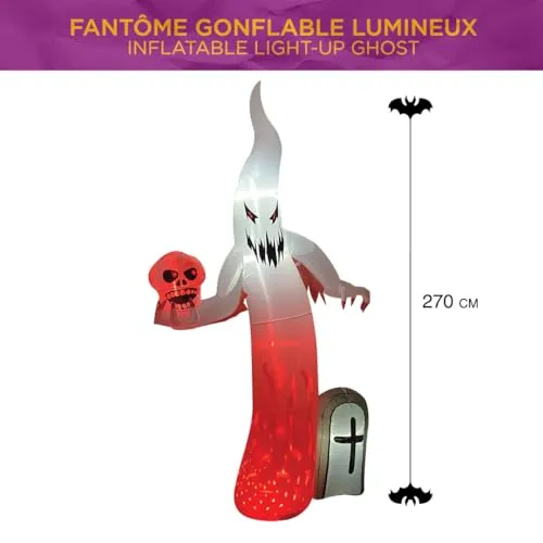 P'tit Clown re22334 fantasma gonfiabile 270 cm Halloween