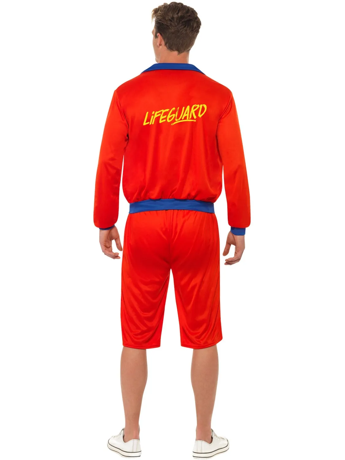 Smiffys Lifeguard costume uomo rosso giacca e shorts