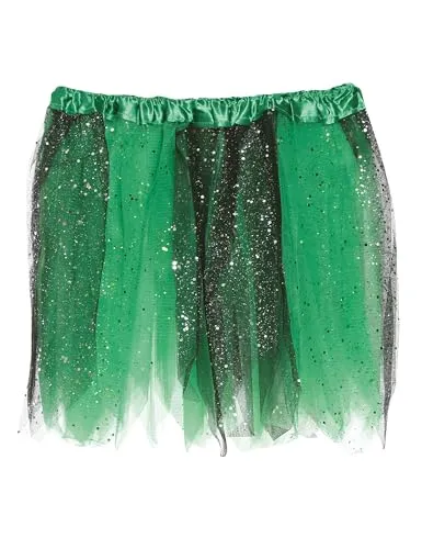 Fiestas Guirca Tutù Strega Gonna bambina verde nero glitter