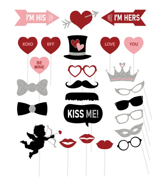 P'tit Clown Amore Shocks photobooth San Valentino 10 pezzi