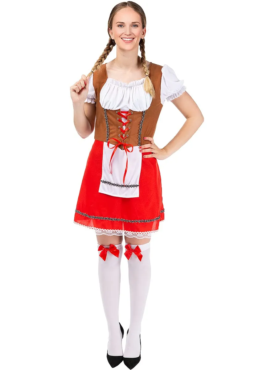 Funidelia Tirolese Oktoberfest costume donna XS rosso