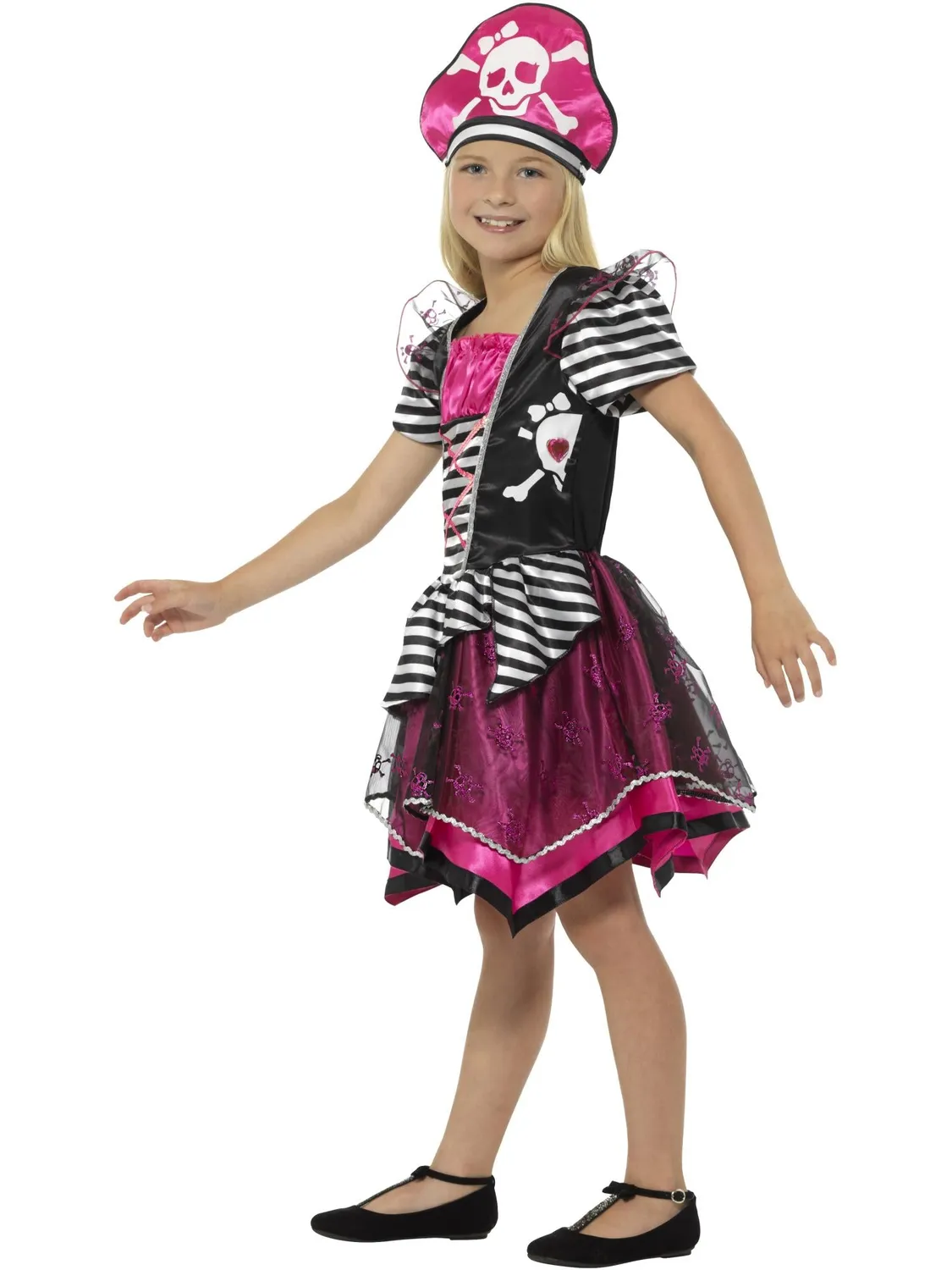 Smiffys Perfect Pirate Girl costume pirata rosa M 7-9 anni