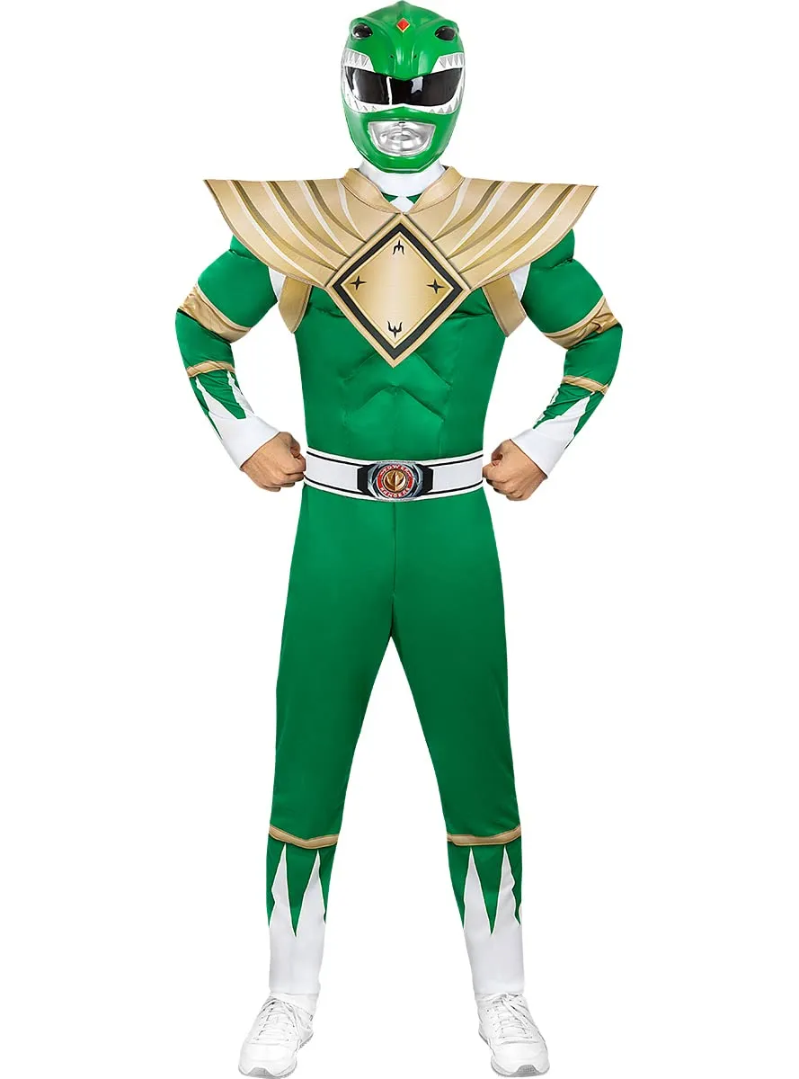 Funidelia Power Ranger casco verde adulto maschera