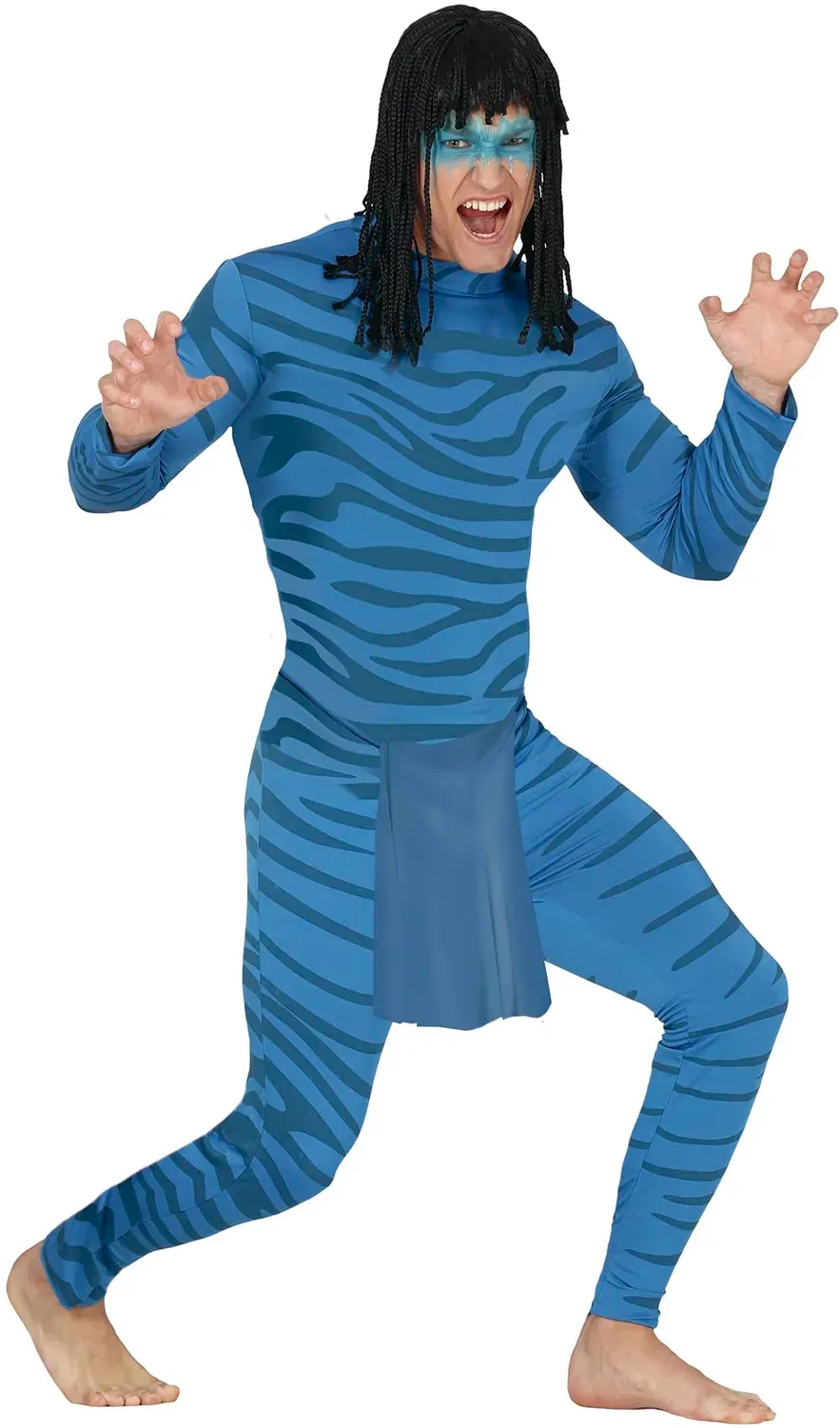 Fiestas Guirca Avatar Blu costume uomo alieno blu