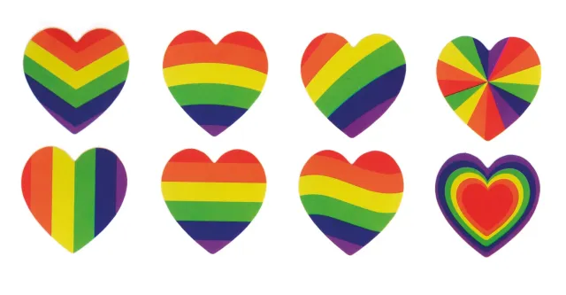 P'tit Clown 23256 Adesivi Cuore Arcobaleno 240 Pezzi Carta