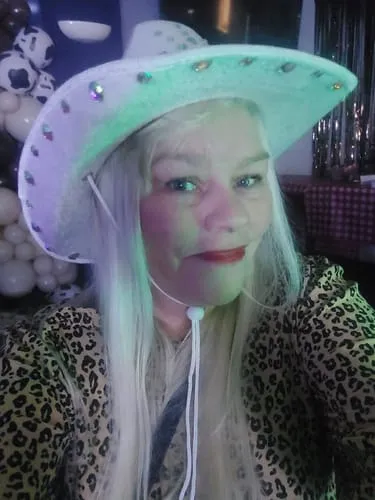 Smiffys Cappello Cowboy Bianco Strass taglia unica donna