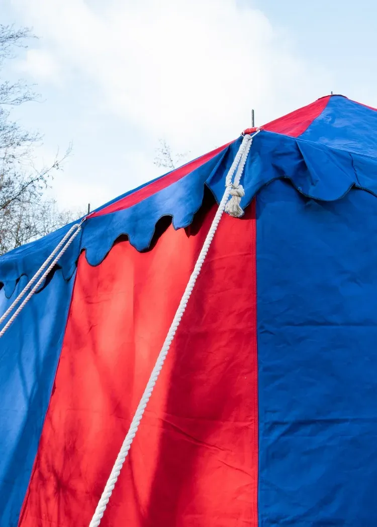 La Bottega di Merlino Tenda Medievale 3x3 Rossa e Blu
