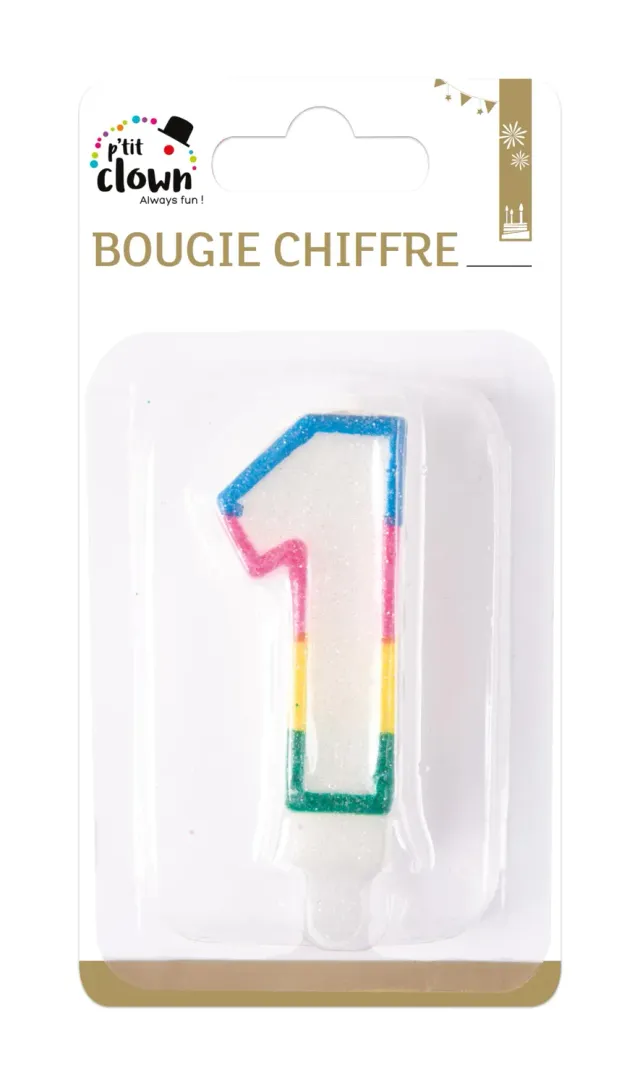 P'tit Clown numero 1 candela compleanno fantasia