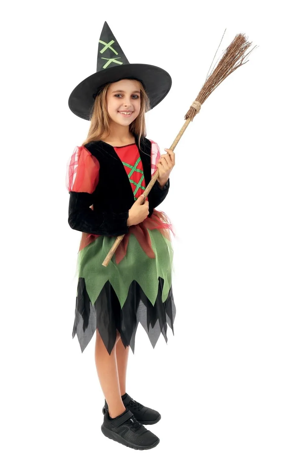 P'tit Clown Costume Fata Strega Bambina 5-6 Anni con Cappello