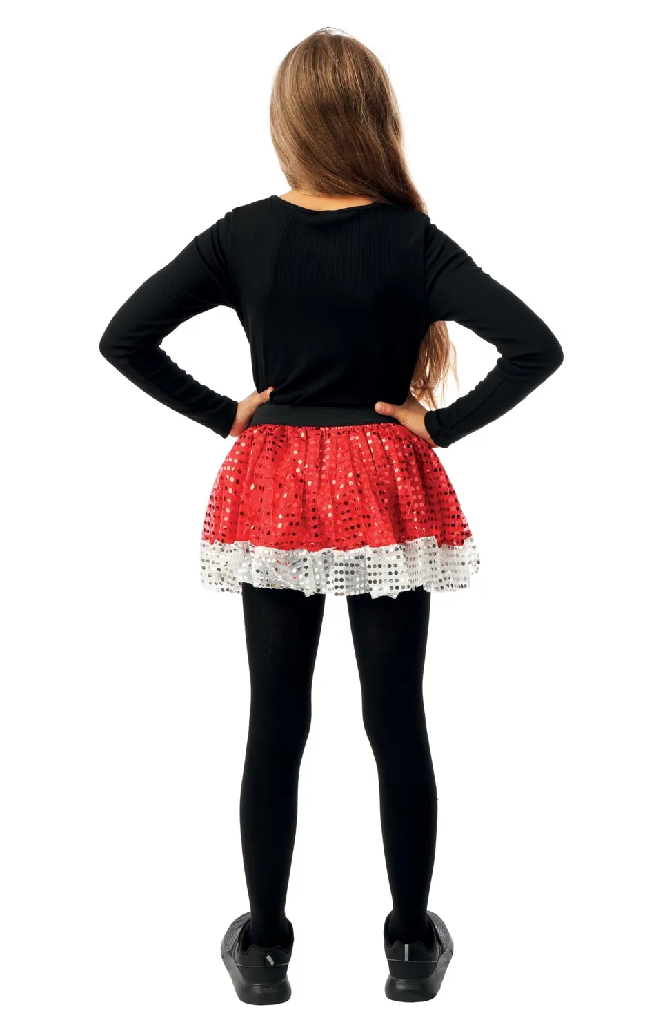 P'tit Clown Tutu Natale Rosso Paillettes Bimba Unica