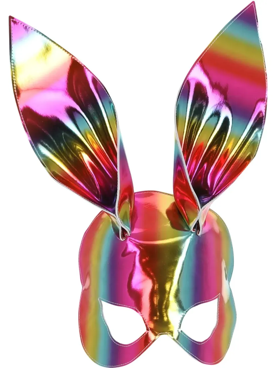 Smiffys Rainbow maschera coniglio metallizzata