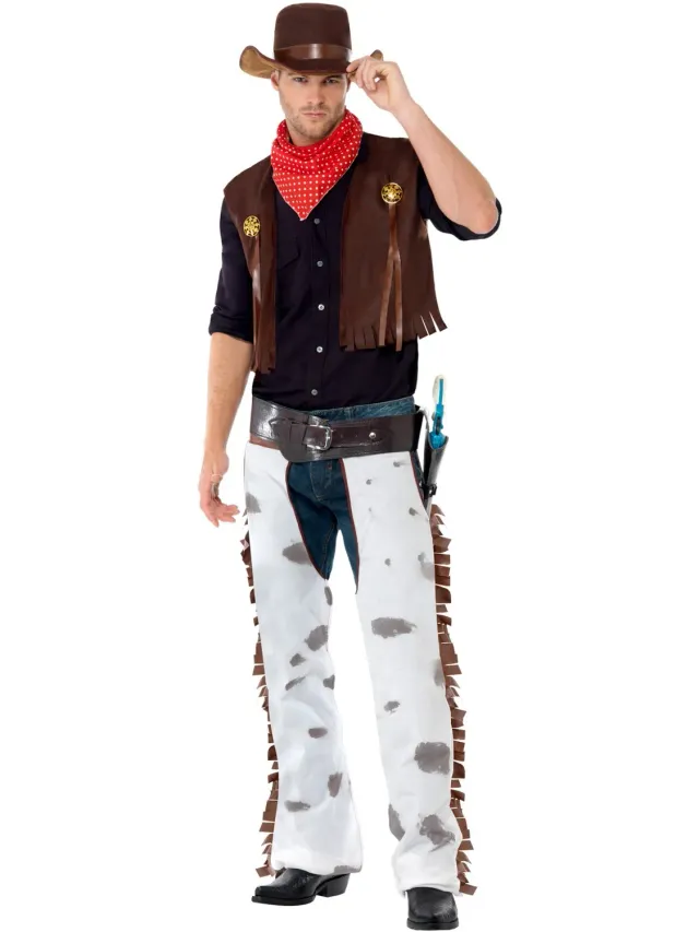 Smiffys Cowboy costume uomo M marrone