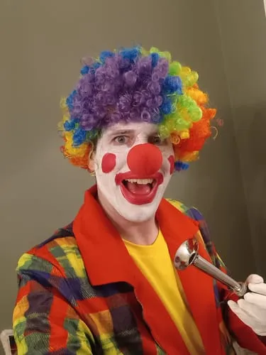 Smiffys Crazy Clown parrucca rossa afro clown pagliaccio