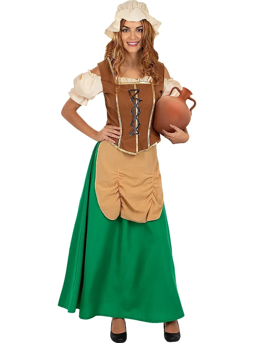 Funidelia Locandiera Medievale Costume Donna Marrone XS