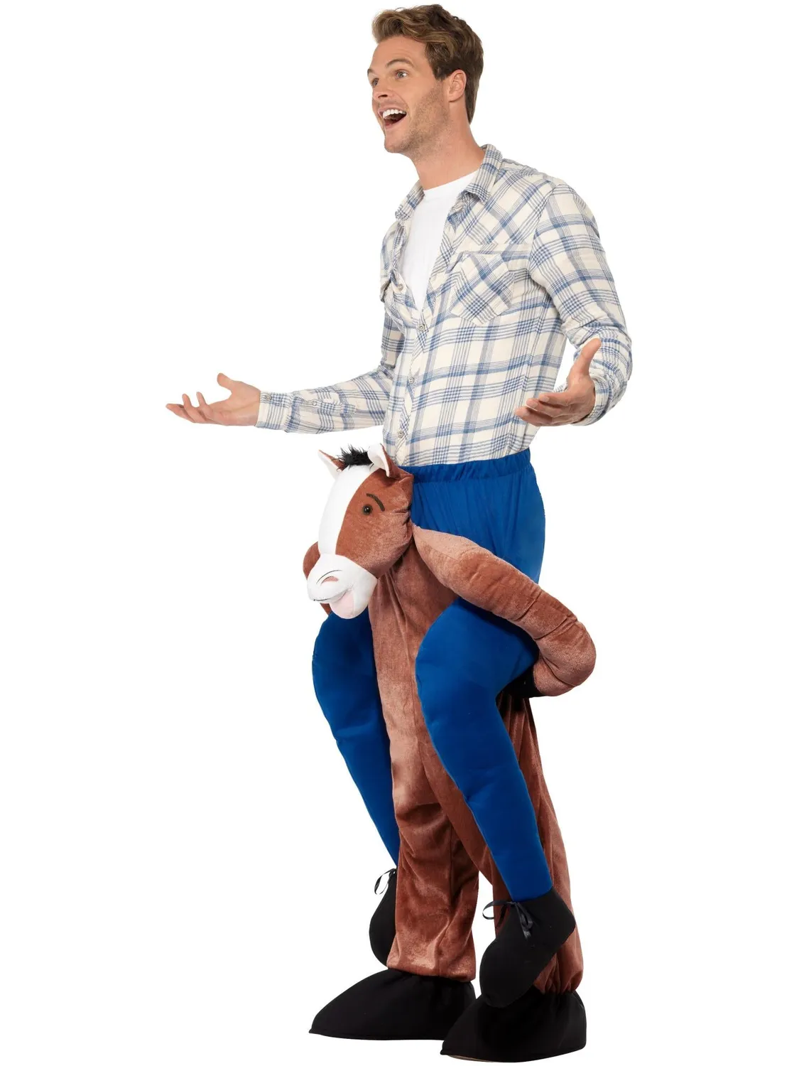 Smiffys Piggyback Costume Cavallo Marrone Adulto Carry Me