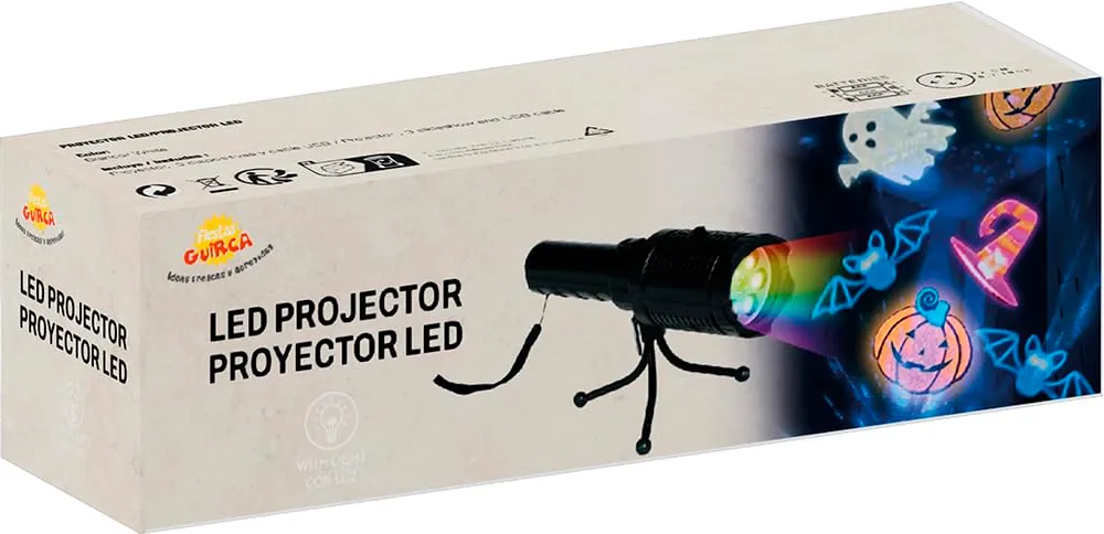 Guirca Party Supply Proiettore LED con Treppiede Nero 22 cm