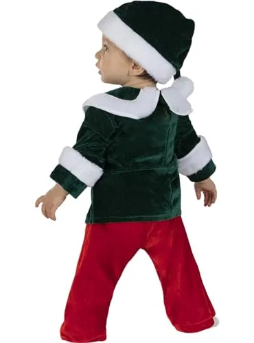 Funidelia Costume elfo deluxe bebè 6-12 mesi verde