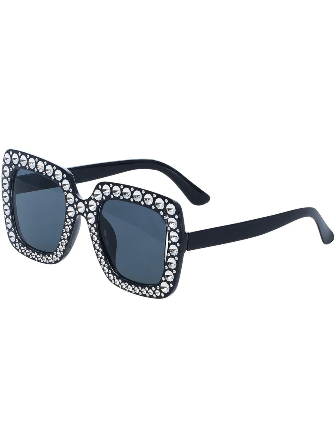 Smiffys Disco Jewelled Specs occhiali anni 70 neri gioiello