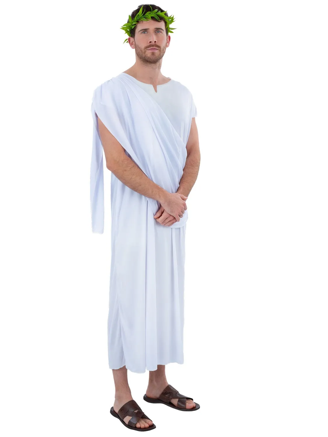 Smiffys Toga Romana Costume Bianco Adulto Unisex