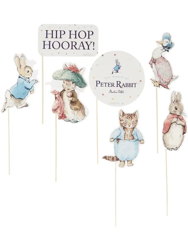 Smiffys Peter Rabbit Props Foto Festa 7 Pezzi Cartone
