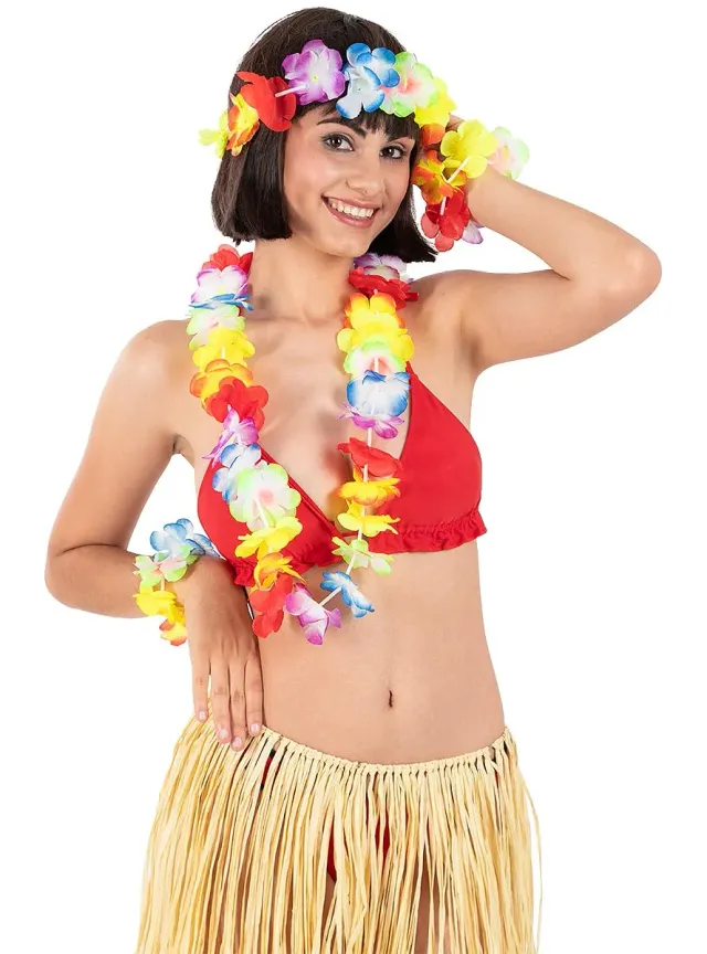 Funidelia Collana Hawaiana Multicolore Accessorio Costume