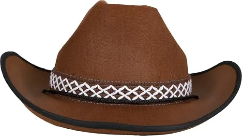 P'tit Clown 11135 cappello cowboy feltro marrone adulto