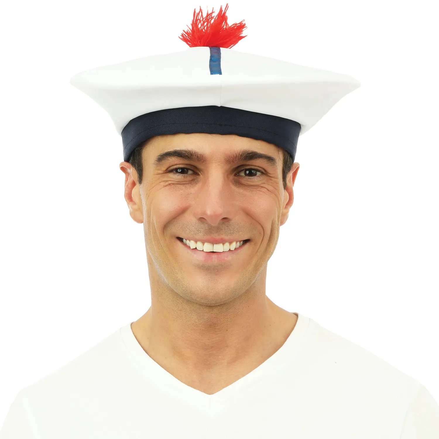 P'tit Clown 17325 Berretto Marinaio Adulto Bianco Tessuto