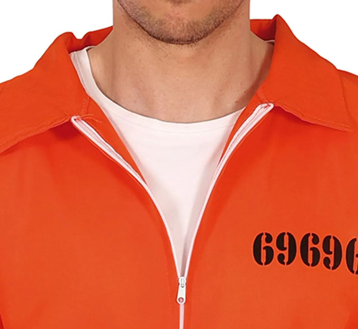 Guirca Costume Prigioniero Tuta Arancione XL Adulto Numero