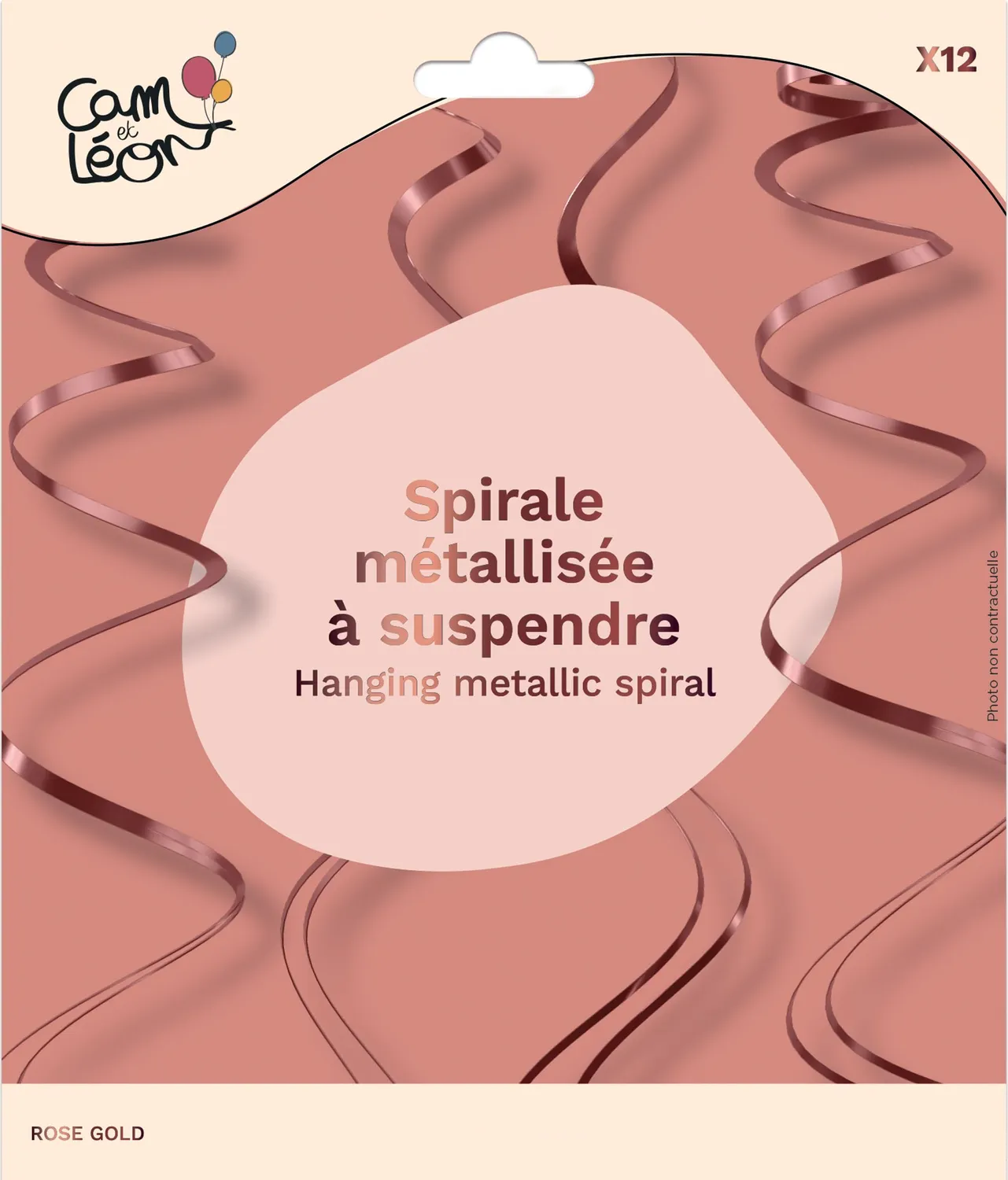 P'tit Clown 22626 spirale rose gold 12 pezzi 80 cm