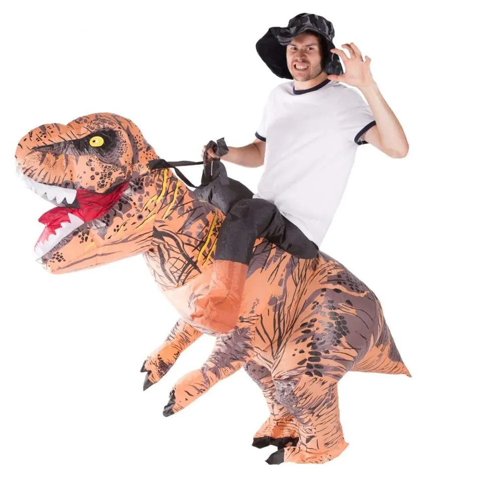 Bodysocks Dinosauro T-Rex Costume Gonfiabile Adulto Cavalcabile