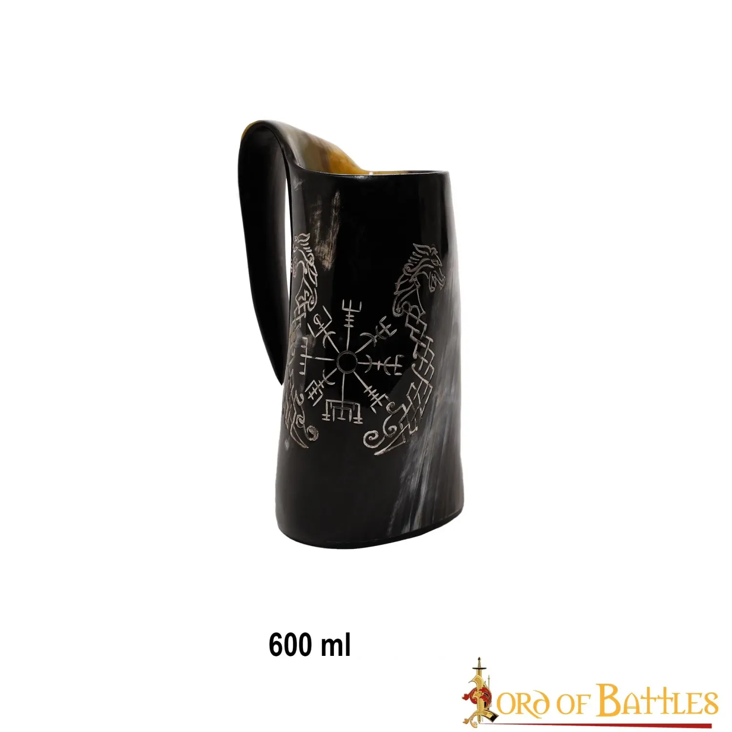 La Bottega di Merlino Boccale corno Vegvisir 600 ml vero corno