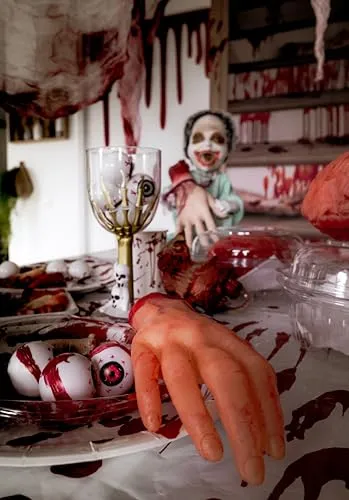 P'tit Clown mano mozzata insanguinata lattice Halloween