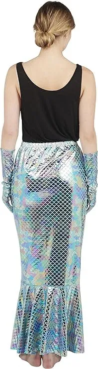P'tit Clown Gonna Coda Sirena Argento Blu L/XL Adulto