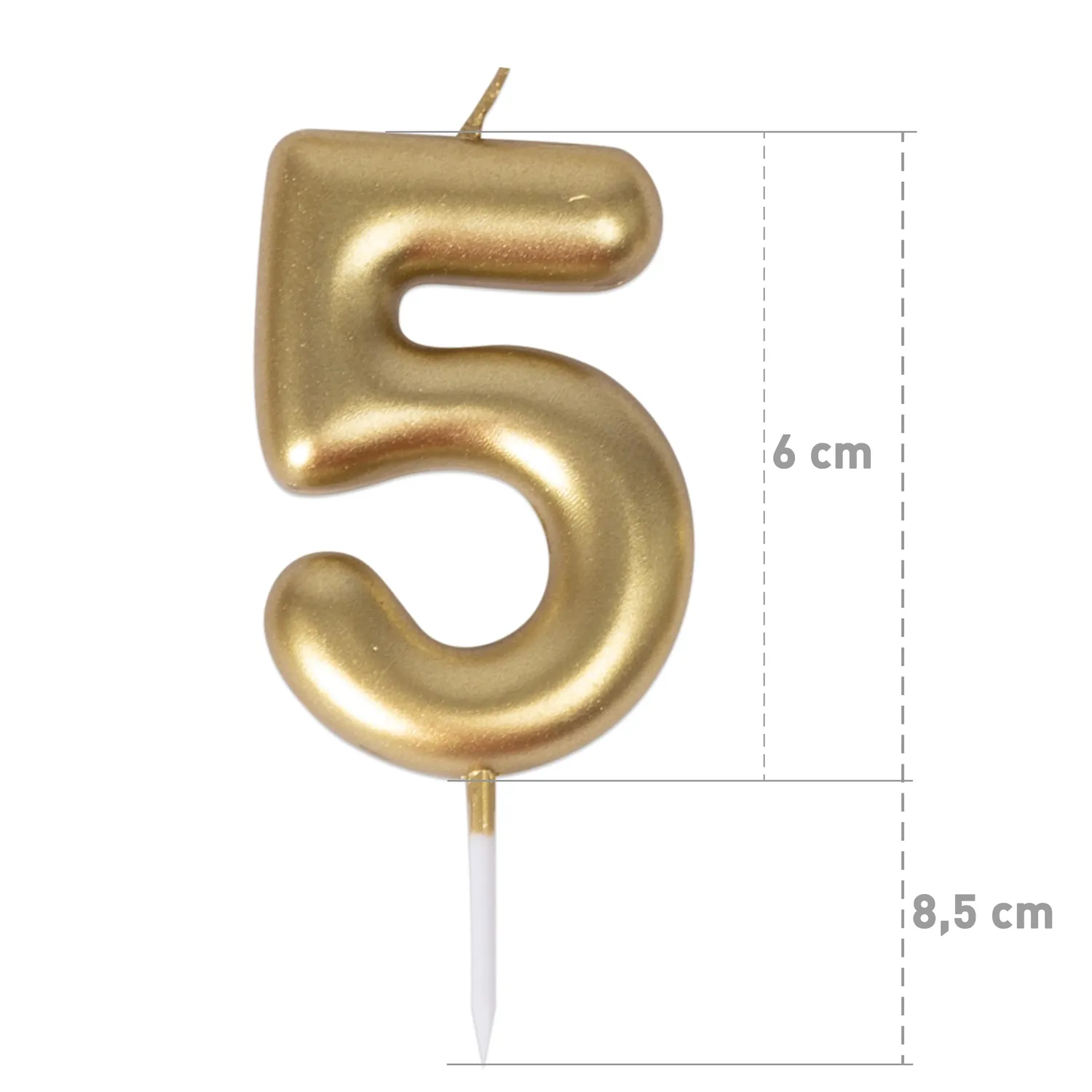 P'tit Clown 23935 candela compleanno oro numero 5