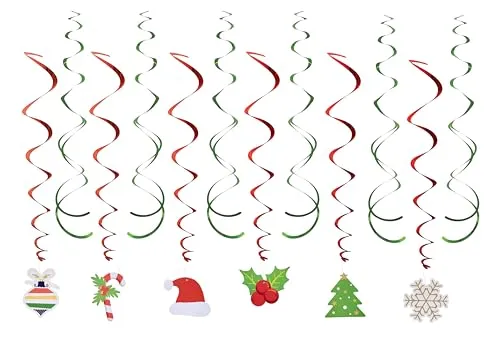 P'tit Clown 22835 spirali metallizzate Natale 12 pezzi