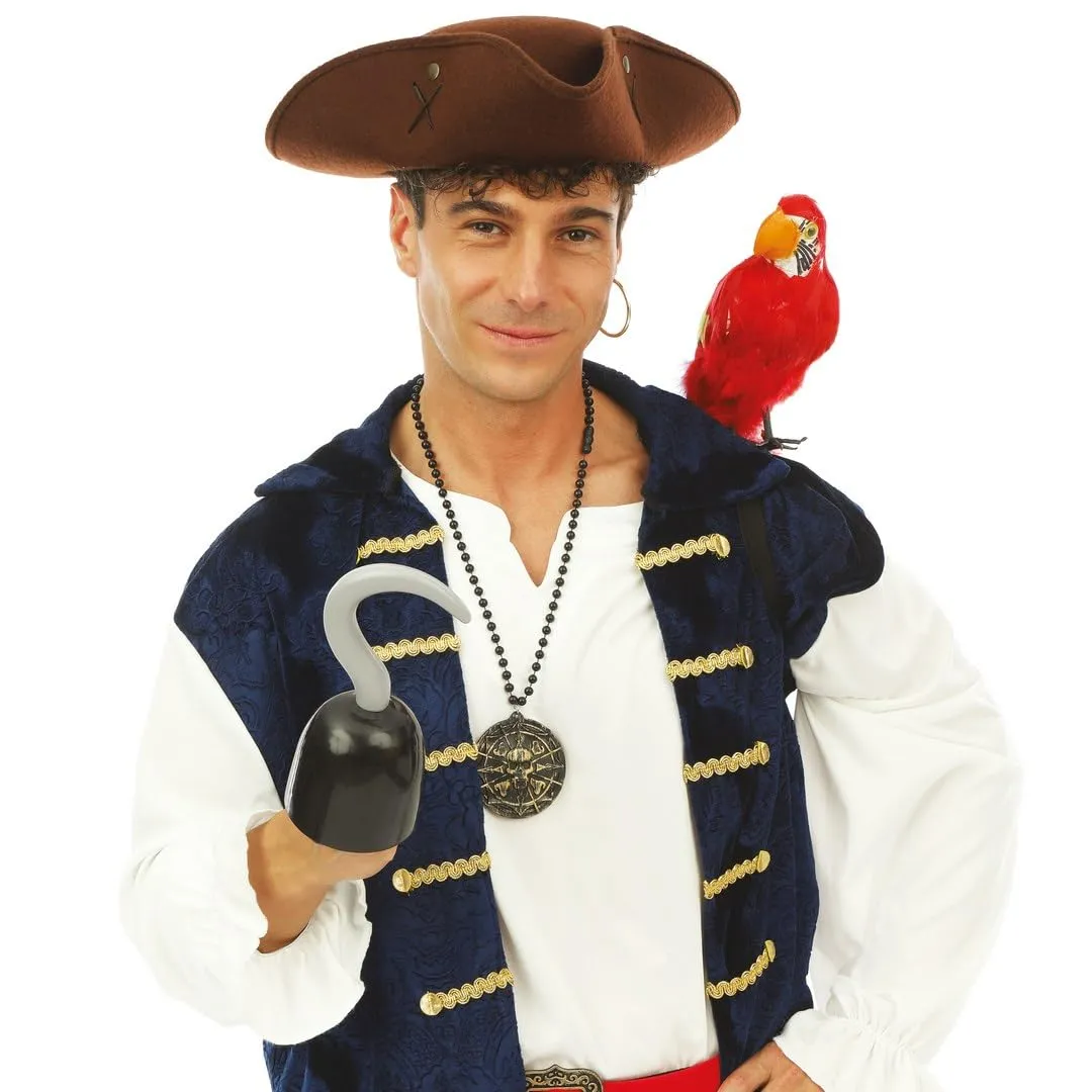 P'tit Clown Gancio pirata accessorio nero adulto