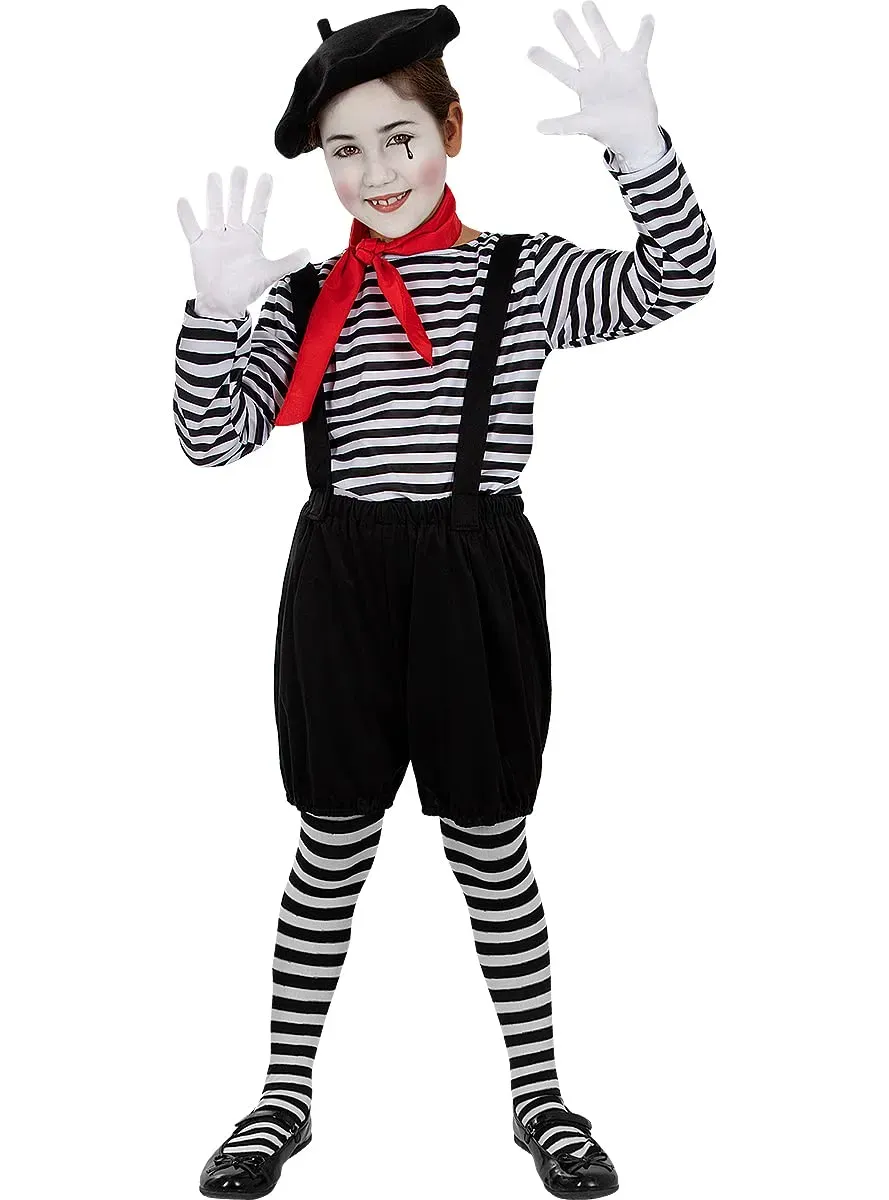 Funidelia Mimo costume bambina 5-6 anni nero circo