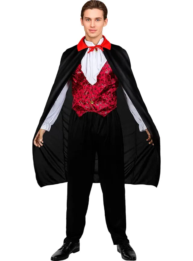 Funidelia Vampiro mantello adulto nero 110 cm Halloween