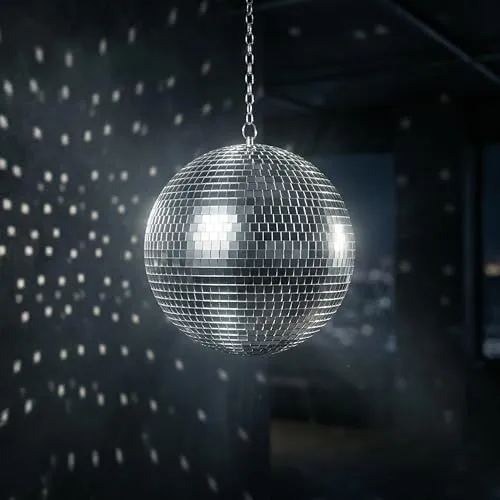 P'tit Clown Sfera sfaccettata decorazione 30 cm argento