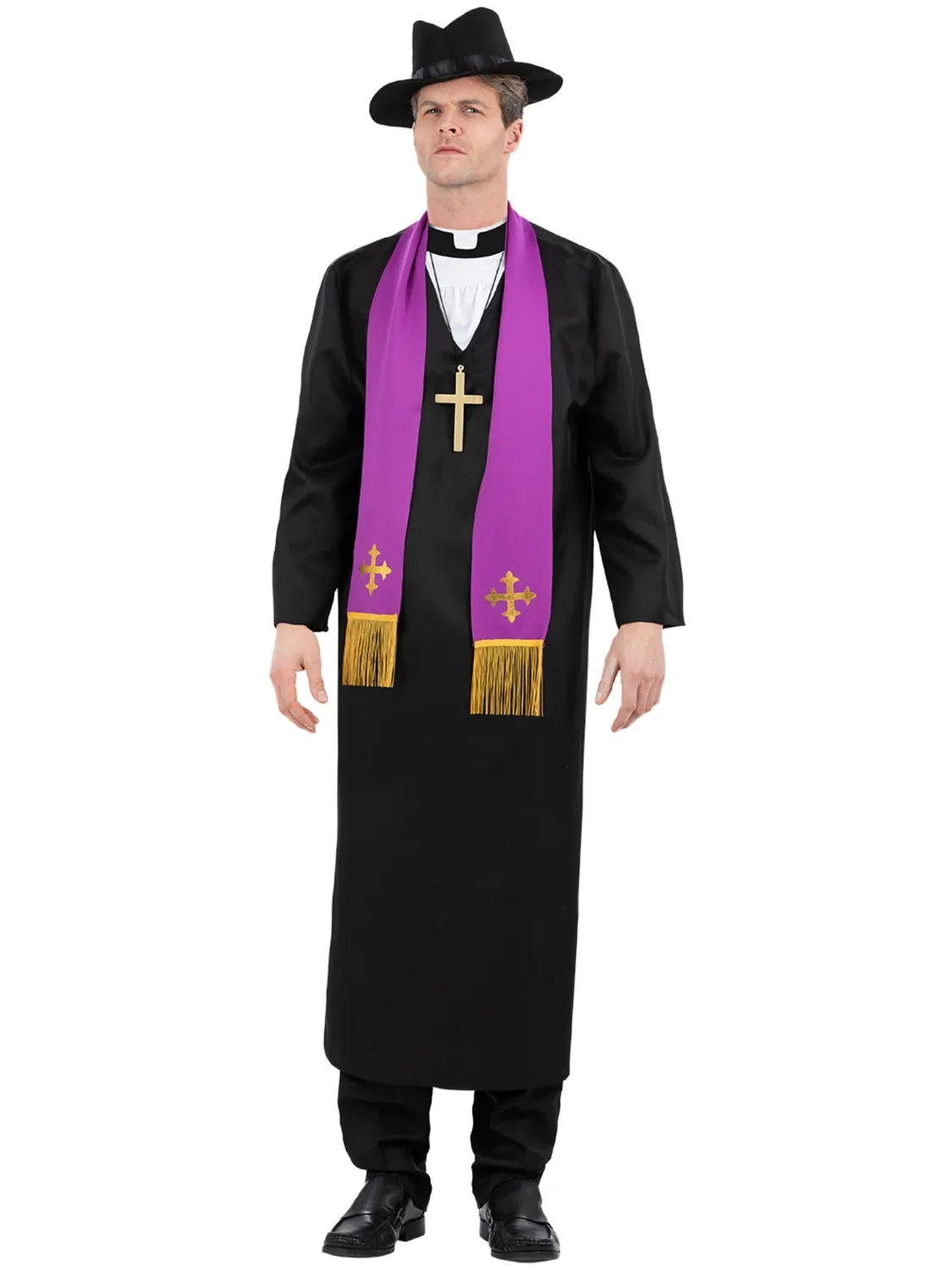Smiffys The Exorcist Father Merrin costume prete M con stola