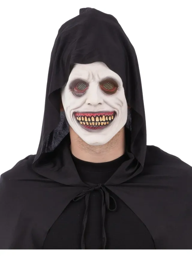 Smiffys Smiling Demon Maschera Lattice Bianca