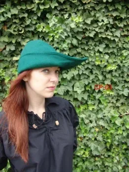 La Bottega di Merlino Copricapo Robin Hood cappello lana verde