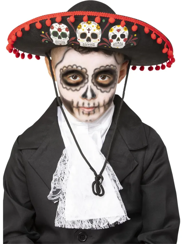 Smiffys Sombrero cappello bambino giorno dei morti teschio