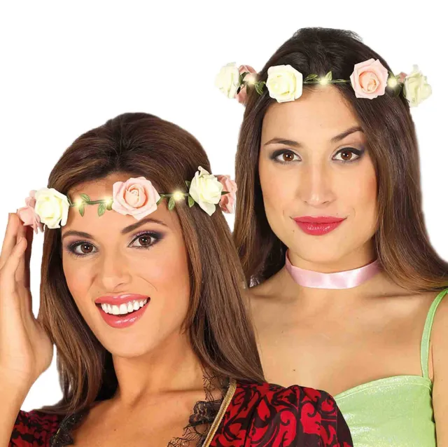 Fiestas Guirca Corona Rose Luminose Adulto