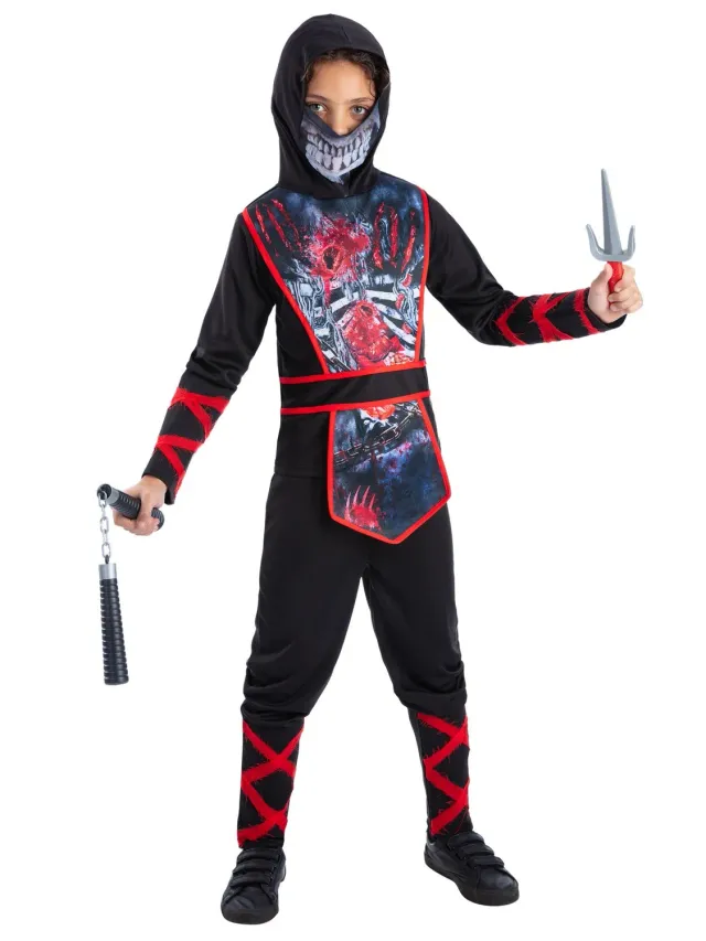 Smiffys Zombie Ninja costume bambino 10-12 anni L