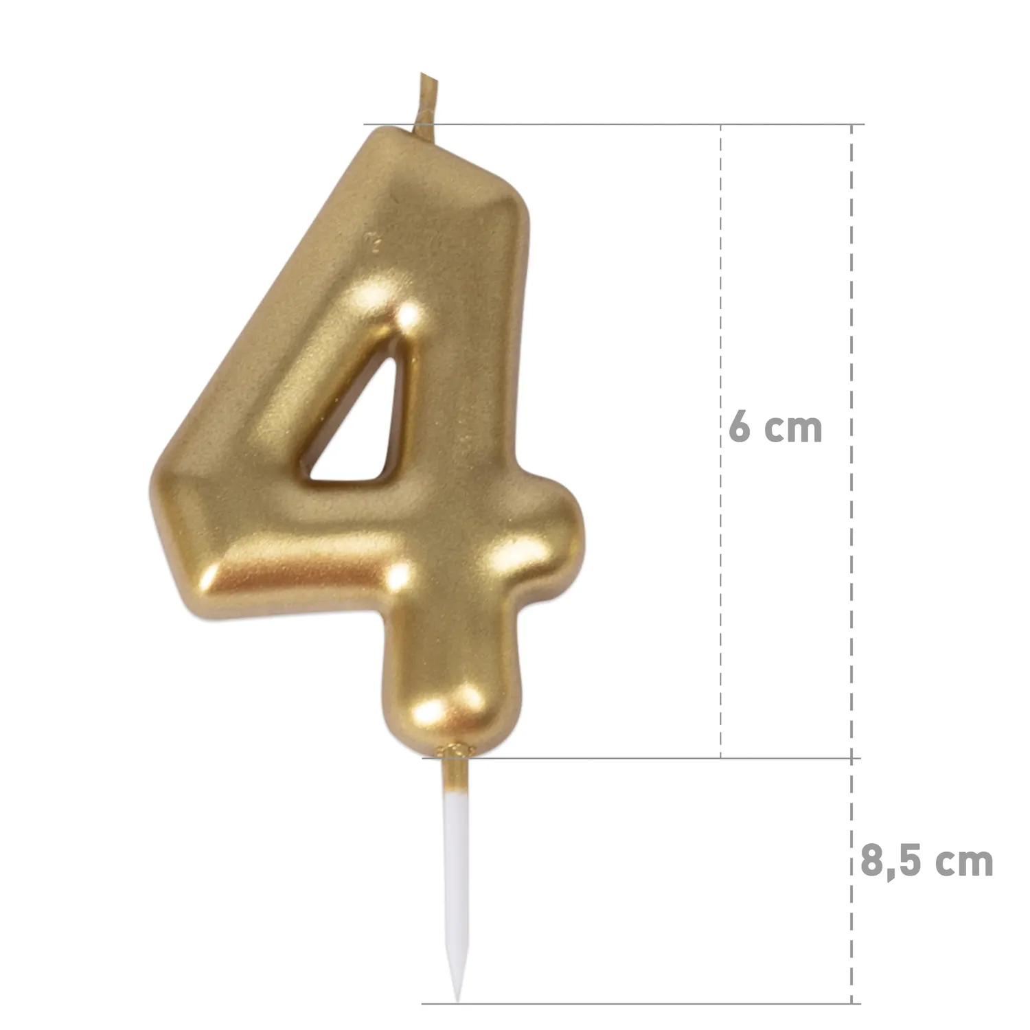 P'tit Clown 23934 candela compleanno oro numero 4