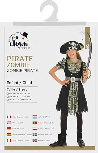 P'tit Clown Vampiro Infiammato Costume 10/12 Anni Arancione