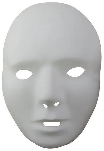 P'tit Clown Maschera Bianca Uomo maschera viso rigida