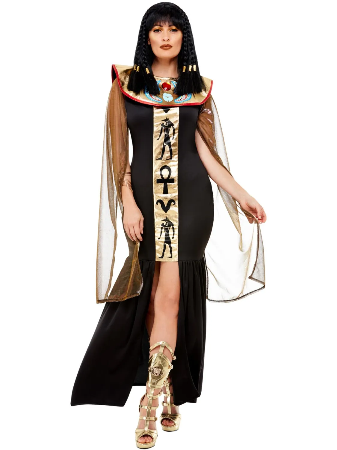 Smiffys Egyptian Goddess costume donna nero taglia S Cleopatra